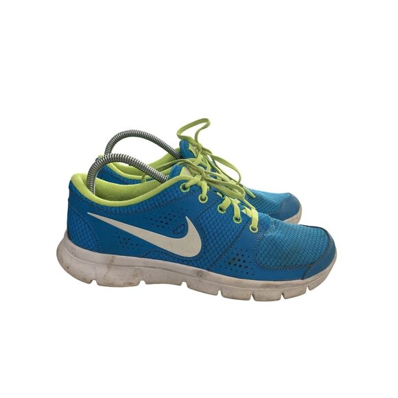 Nike 525754 Women's  Size 7.5 Blue  Neon Green Running Shoes - Picture 5 of 8